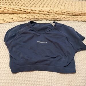 Alphalete Navy Blue Crop Top